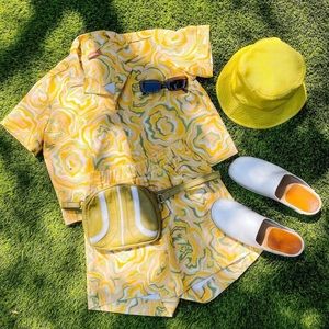 Dazey LA button up + shorts set